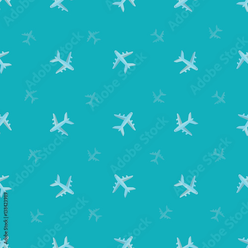 seamless pattern with airplanes.vector illustration.
