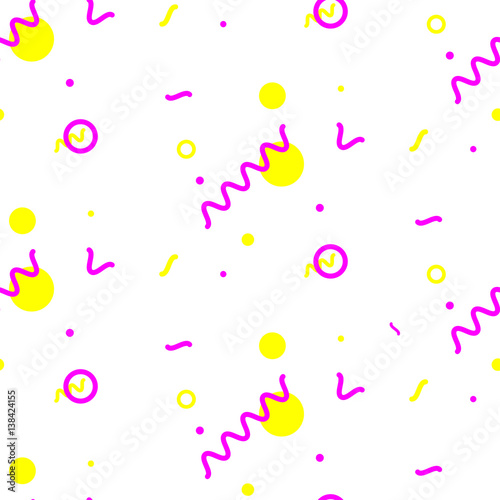 Yellow and pink abstract seamless pattern