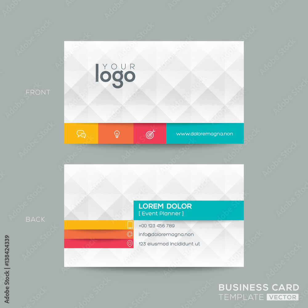 Naklejka premium business card with diamond grey pattern background