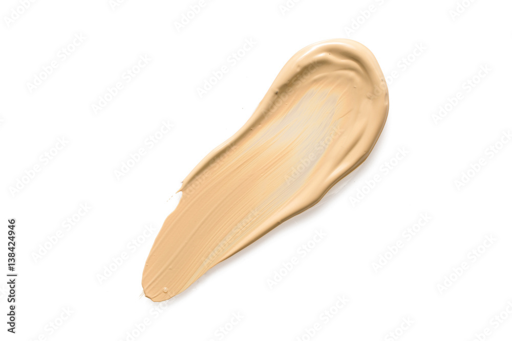 Make up base foundation smudge on background Make up base foundation smudge on background