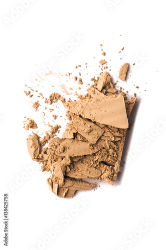 Make up base foundation powder cracked on background