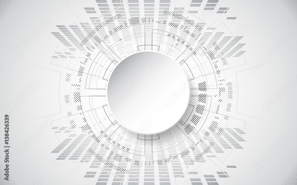 Abstract technological background concept with various technology elements. illustration Vector Abstract technological background concept with various technology elements. illustration Vector