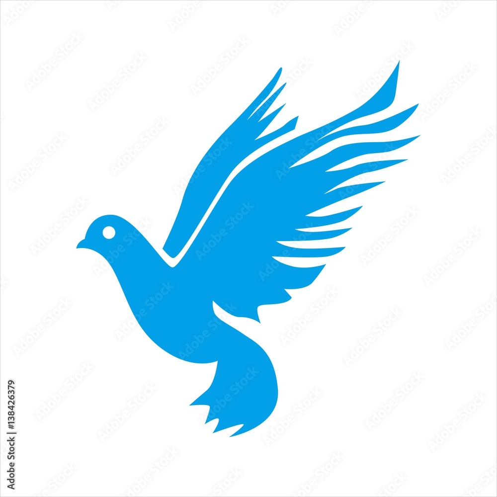 silhouette of pigeon logo design vector illustration silhouette of pigeon logo design vector illustration