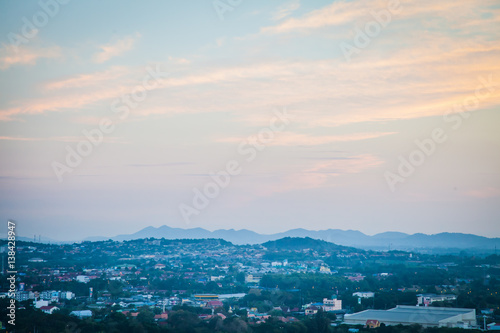 Cityscape with sky from high view scenic   Building town background © ammij