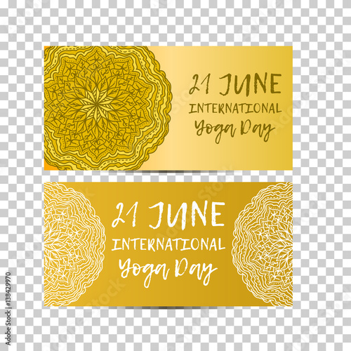 Vintage template design vector illustration of international yoga day