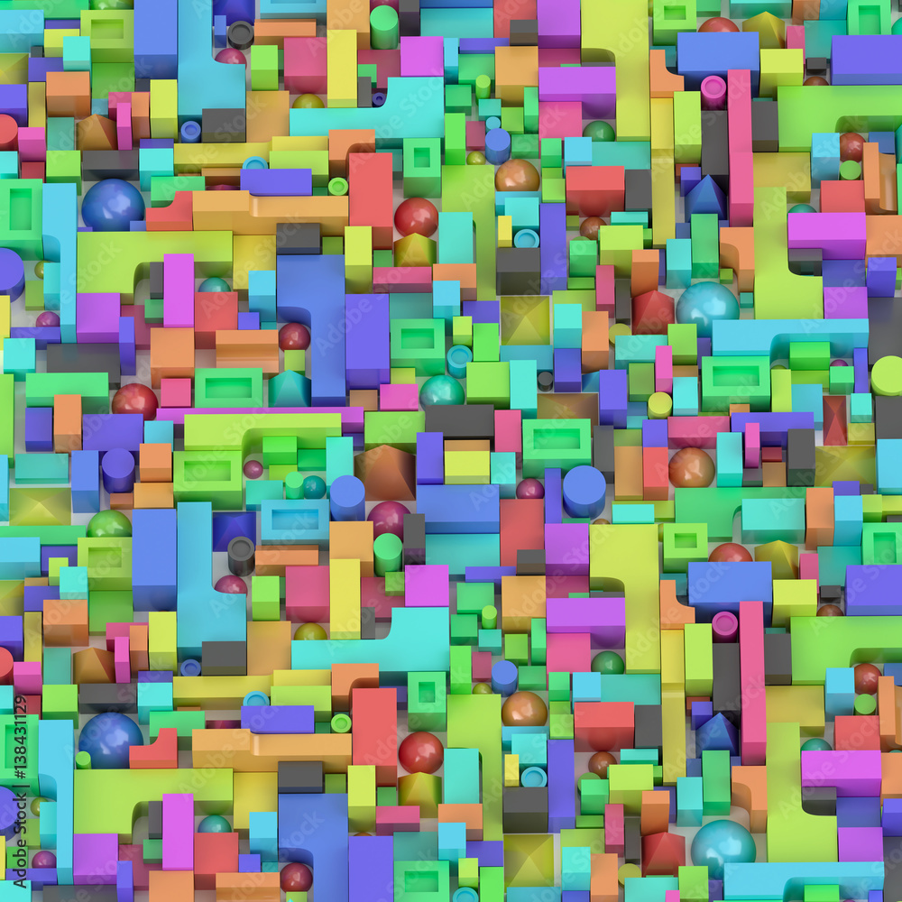 Colorful different geometric figures. Colorful different geometric figures.
