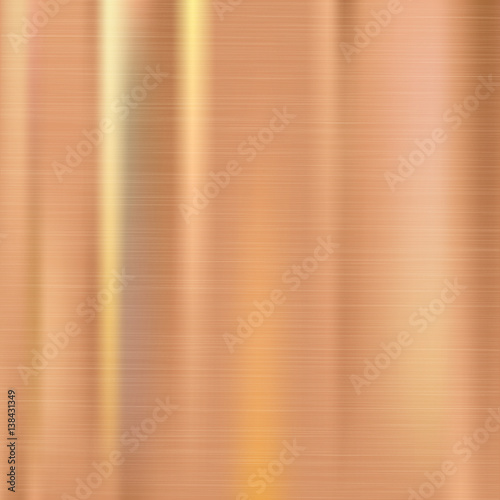 фотографія Steel cooper polished metal background, gold brushed metallic texture plate, ill