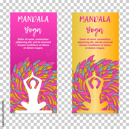 Vintage template design vector illustration of international yoga day