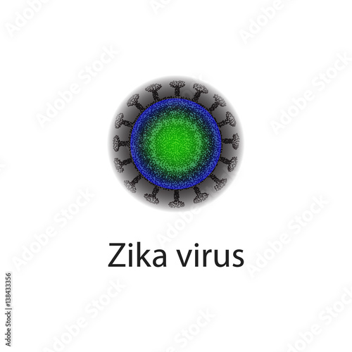 Zika virus. Vector illustration on isolated background