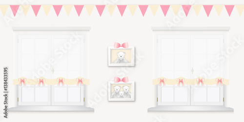 Royal baby room with window and frames vol.1