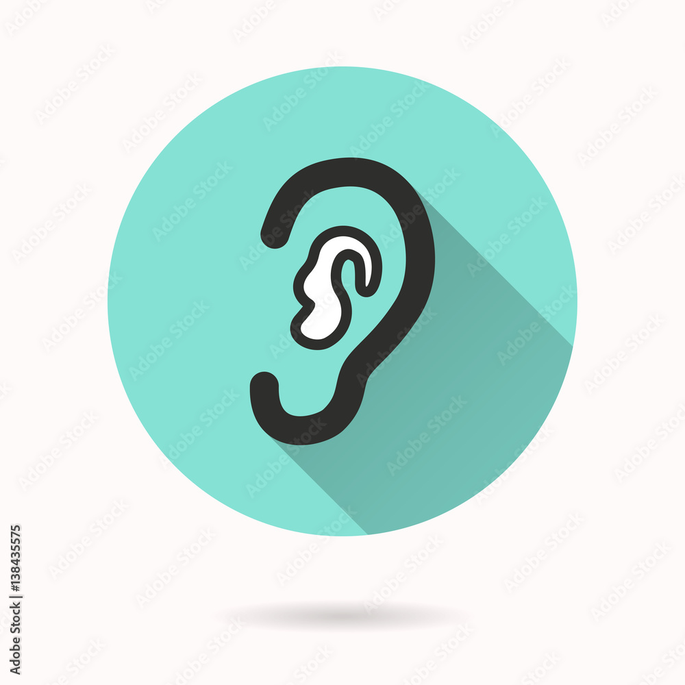 Fototapeta premium Ear - vector icon.