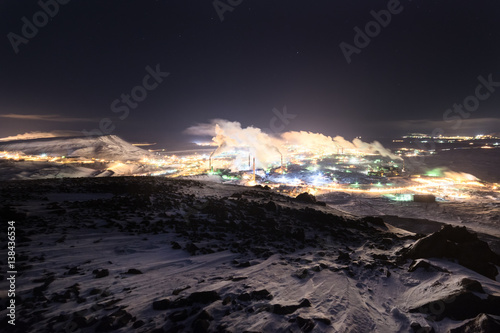 The smoking steel works, view from top of the nearby mountain. © nordroden