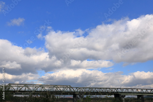 Bridge and sky and clouds
