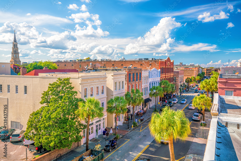 Obraz premium Historyczne centrum miasta Charleston