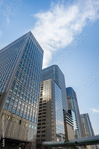 Office buildings in Osaka Japan
