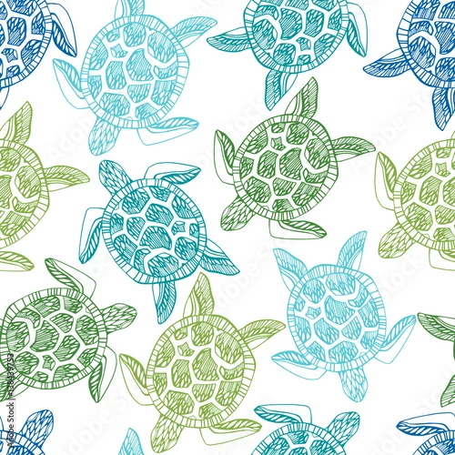 Tapety Wzór z żółwie morskie.