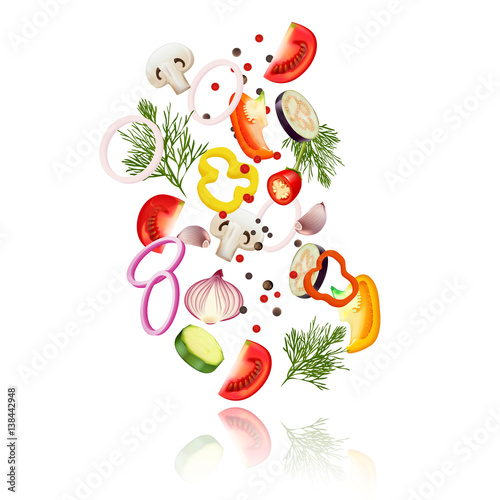 Sliced Vegetables  Concept