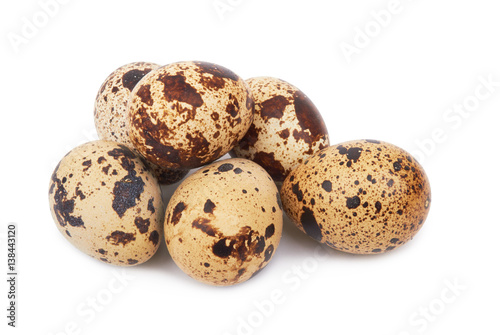 quail eggs isolated