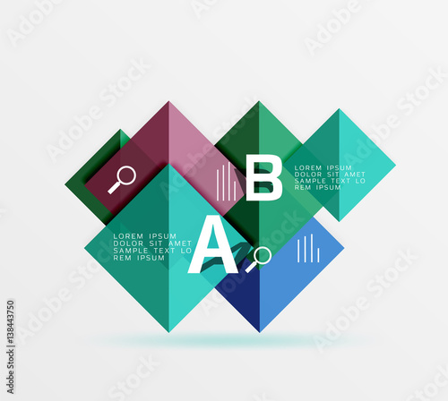 Modern flying square infographic Free Download Modern flying square infographic - GFXLoad