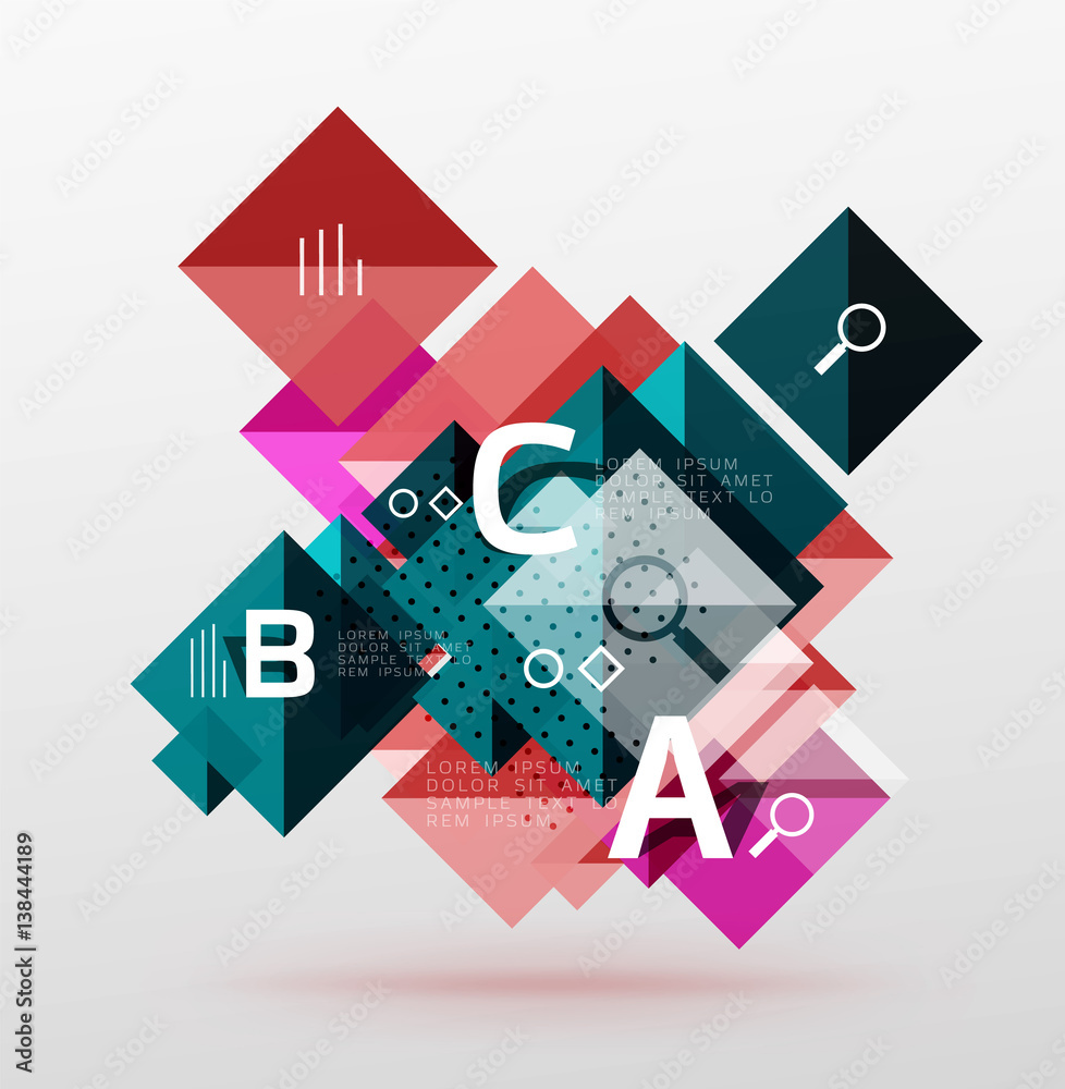 Repetition of overlapping color squares Repetition of overlapping color squares