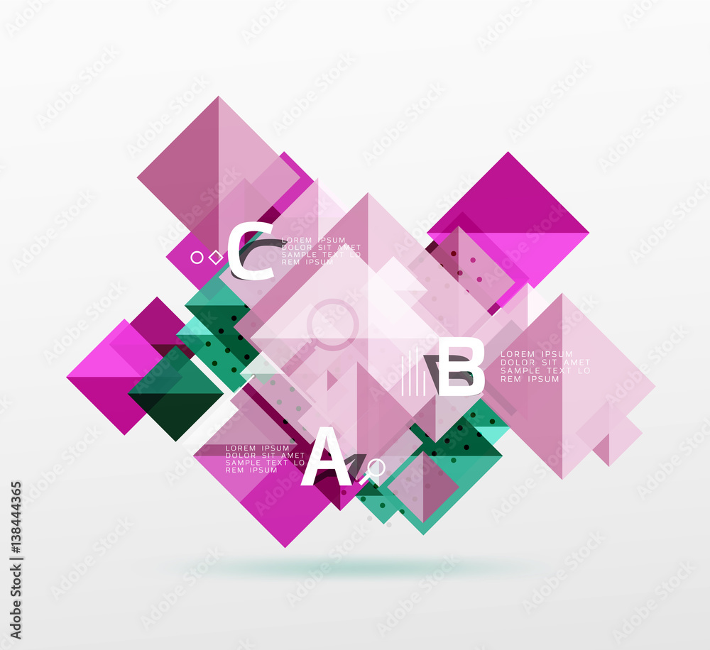 Modern square composition, abstract banner Modern square composition, abstract banner