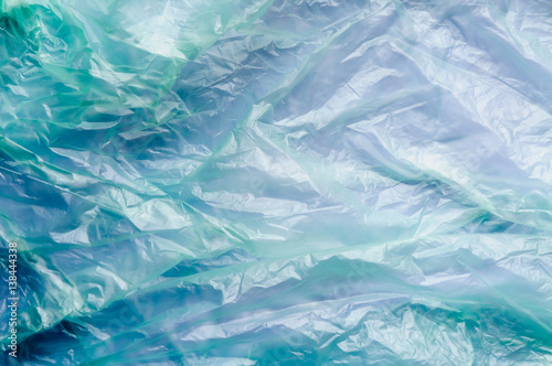 Billede på lærred Green and blue cellophane texture