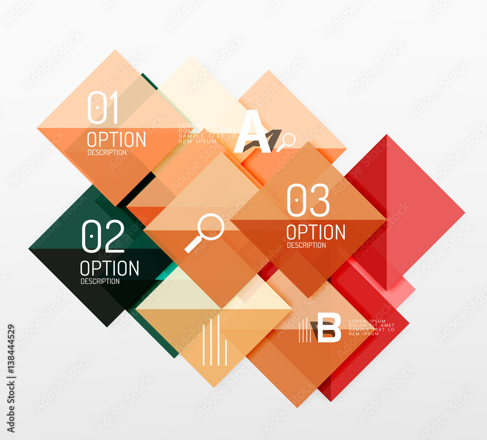 Modern square composition, abstract banner Modern square composition, abstract banner