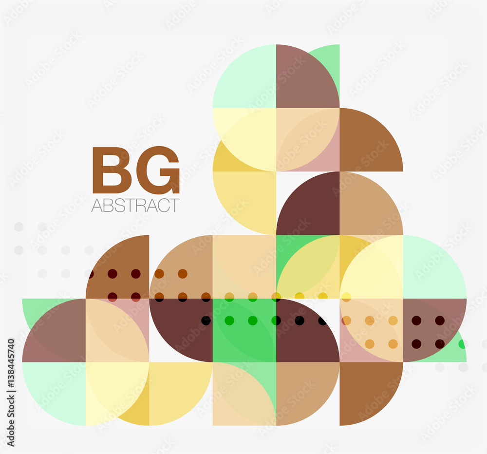 Vector geometric circle abstract background