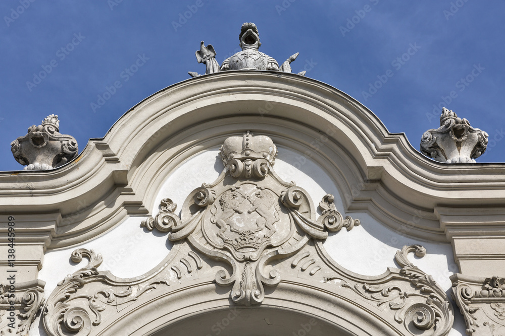 Festetics Palace entrance gate. Keszthely, Hungary.