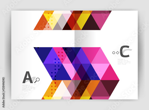 Modern triangle print template