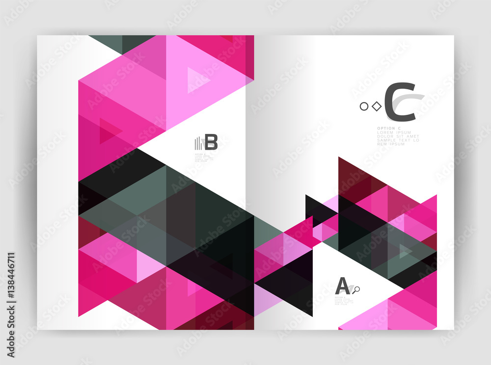 Vector triangle print template