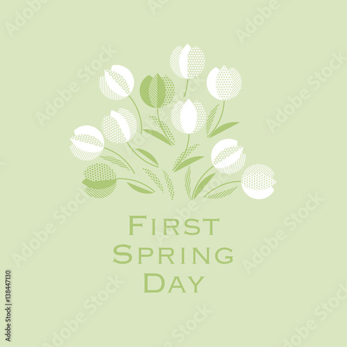 decorative tulip flower vec...
