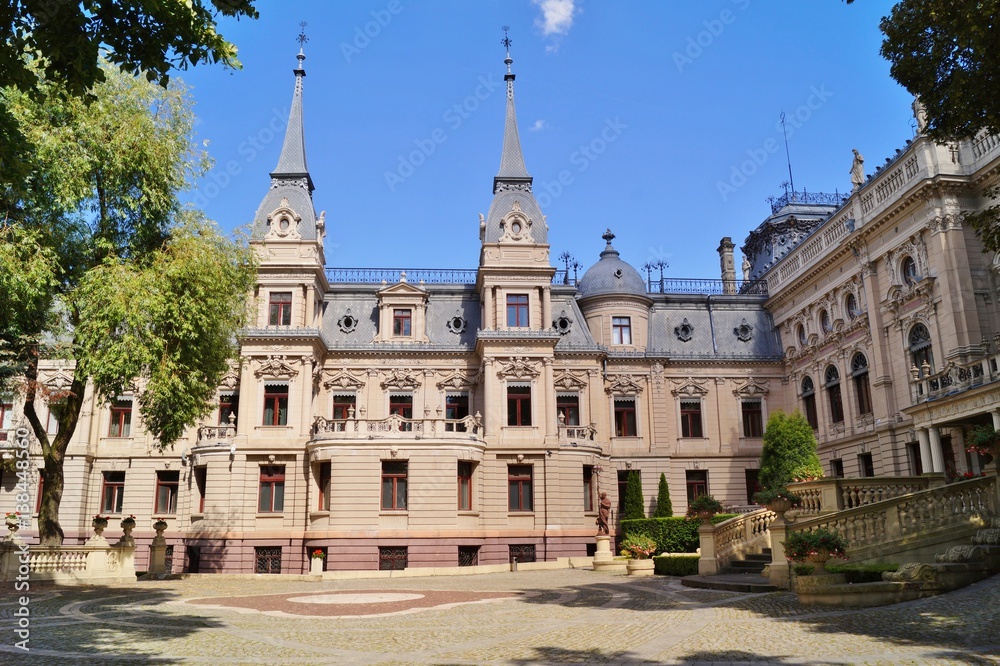 Palace in neo-baroque style of textile entrepreneur - Israel Poznanski - in Lodz, Poland

