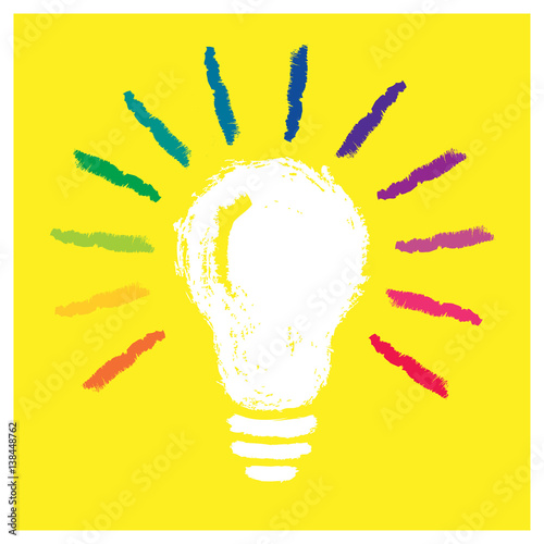 Concept dry brush lamp illustration