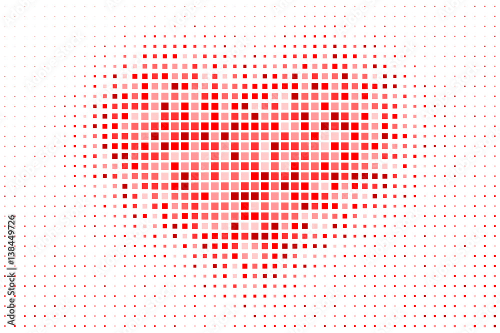 Pixelated heart pattern