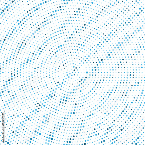 Abstract round halftone dotted pattern