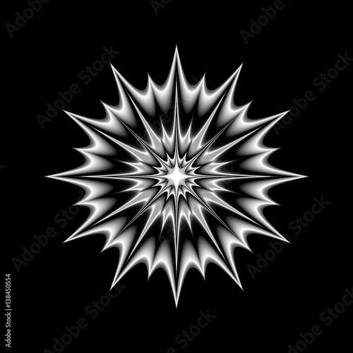  vector  black and white portal. mandala  isolated  abstraction