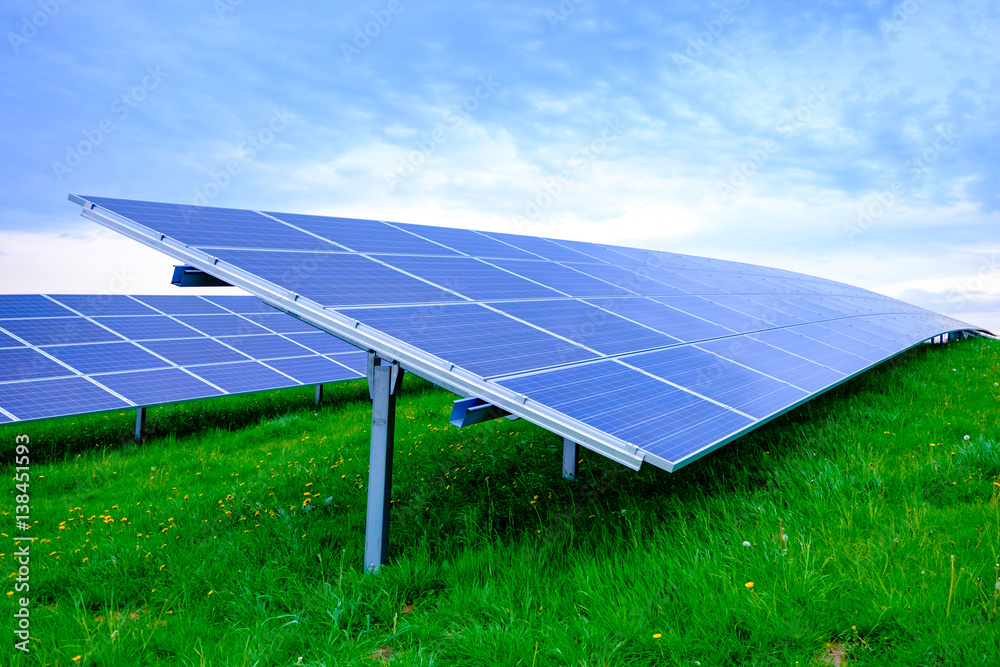 Solar farm panels in UK