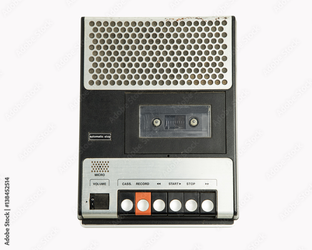 Fototapeta premium old type cassette player