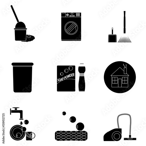 Clean up black set icons