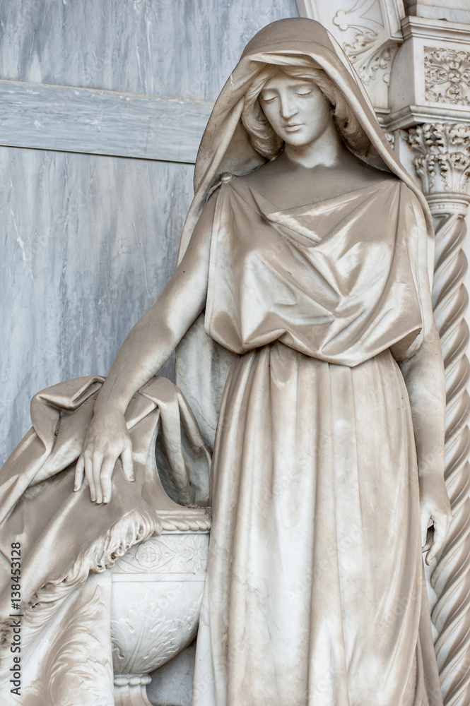 The Virgin Mary purity and chastity personified statue