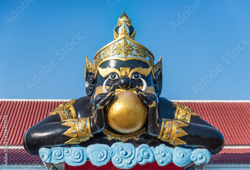THAILAND : Rahu statue in temple Thailand in wat Saman