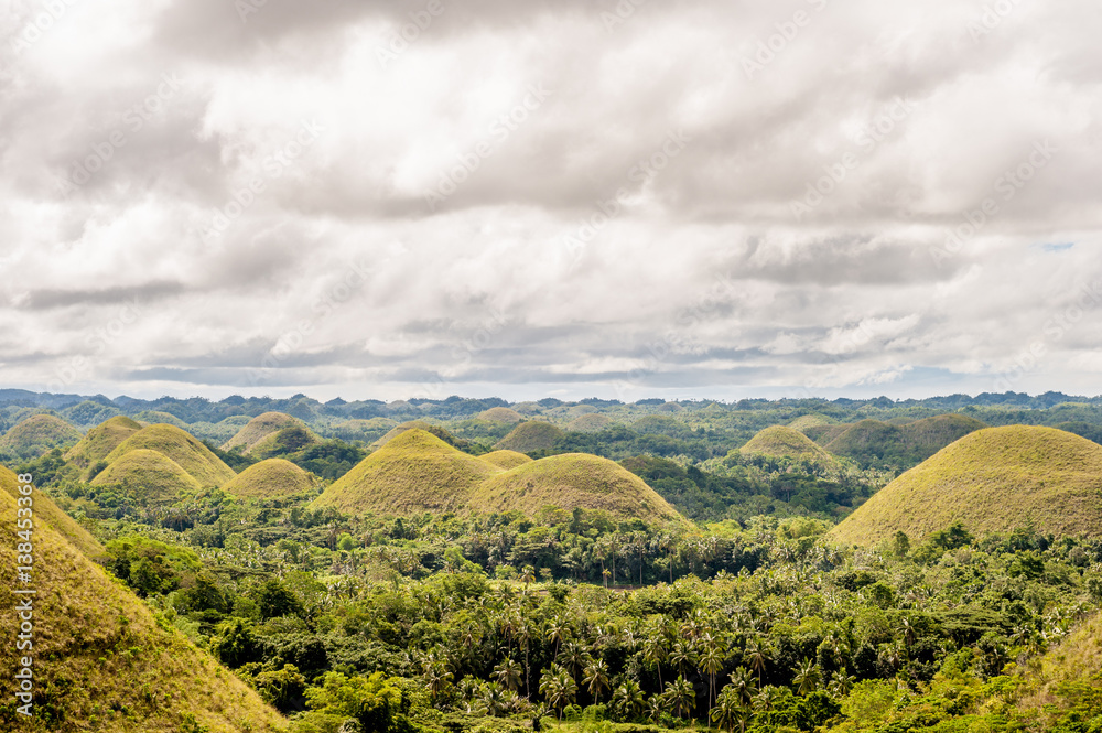 Chocolate hills landscape at Philippines