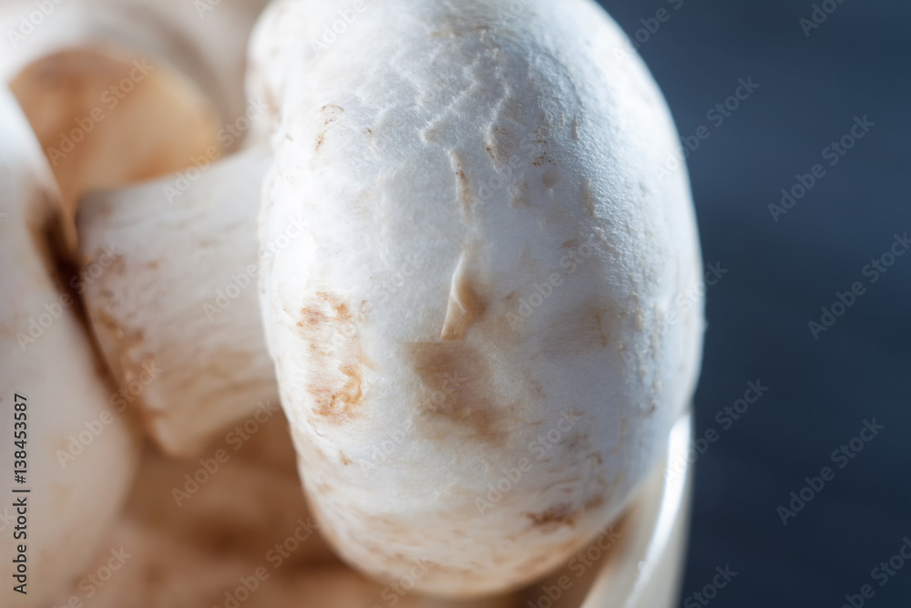 Fresh raw champignons Fresh raw champignons
