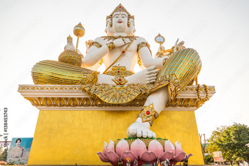 Brahma statue lord of hindu indian culture Stock Photo | Adobe Stock