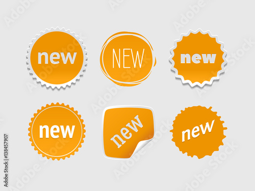 Promotional corner located element. Color splash label, tag, badge, icon with text. Accent promotion flyer, frame 