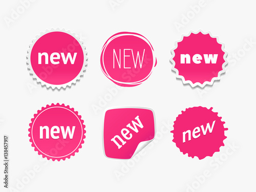 Promotional corner located element. Color splash label, tag, badge, icon with text. Accent promotion flyer, frame 