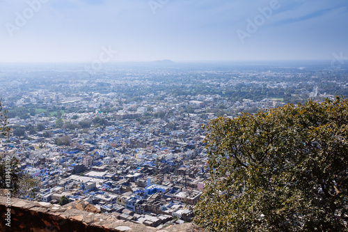 View on the Chittorgarh city, India. Rajasthan. photo