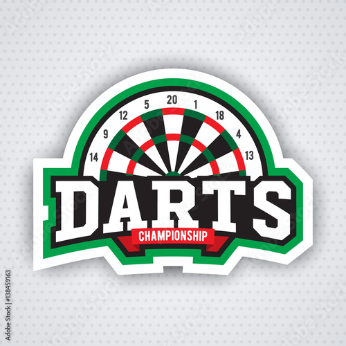  Darts porting logo and leisure design.