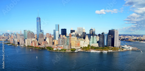 New York, USA, September 28, 2013: New York Aerial view of Manhattan Skyline